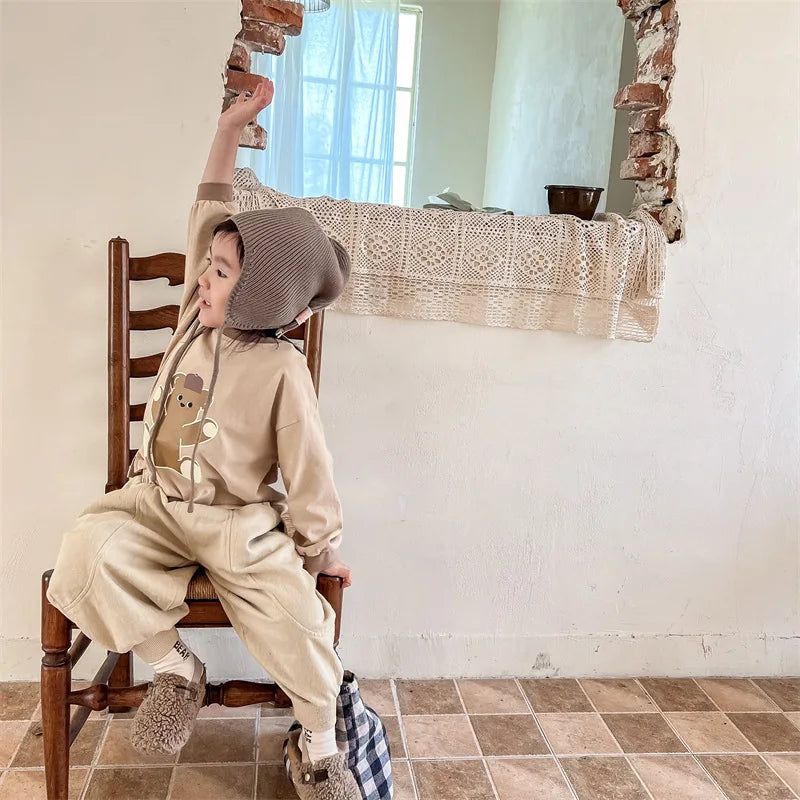 2026 Autumn New Girls Cotton Harem Pants Solid Children Loose Trousers Fashion Boys Casual Pants Loose Kids Clothes