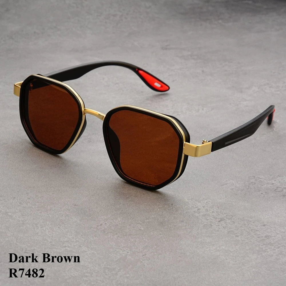 Designer  Vintage outdoor sunglasses Men Round Fashion Plastic Titanium High Quality Sun Glasses Man UV Protection glasses woman