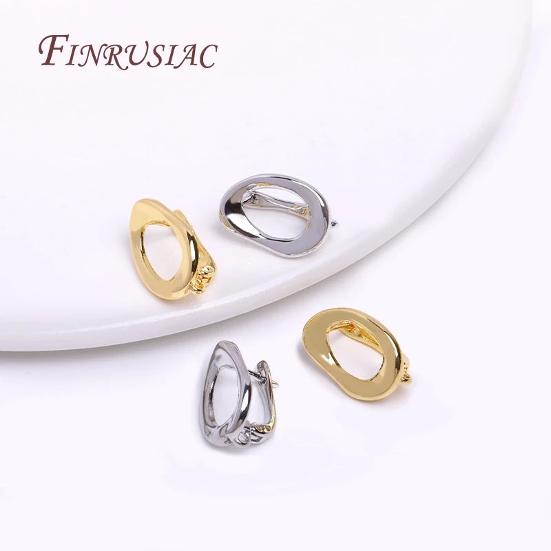 DIY Earring Accessories 18K Gold Plated Earwires Fastener Earring Hooks Clasps For Women Tassel / Pearl Drop Earrings Findings