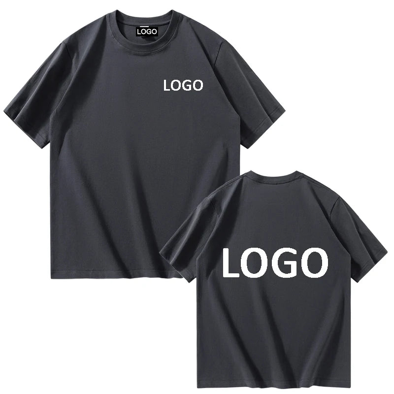 Customized Printed Men Women Cotton T-shirts Loose Casual Clothing Fashion Customized Size Tag Short Sleeve Tshirt Camiseta