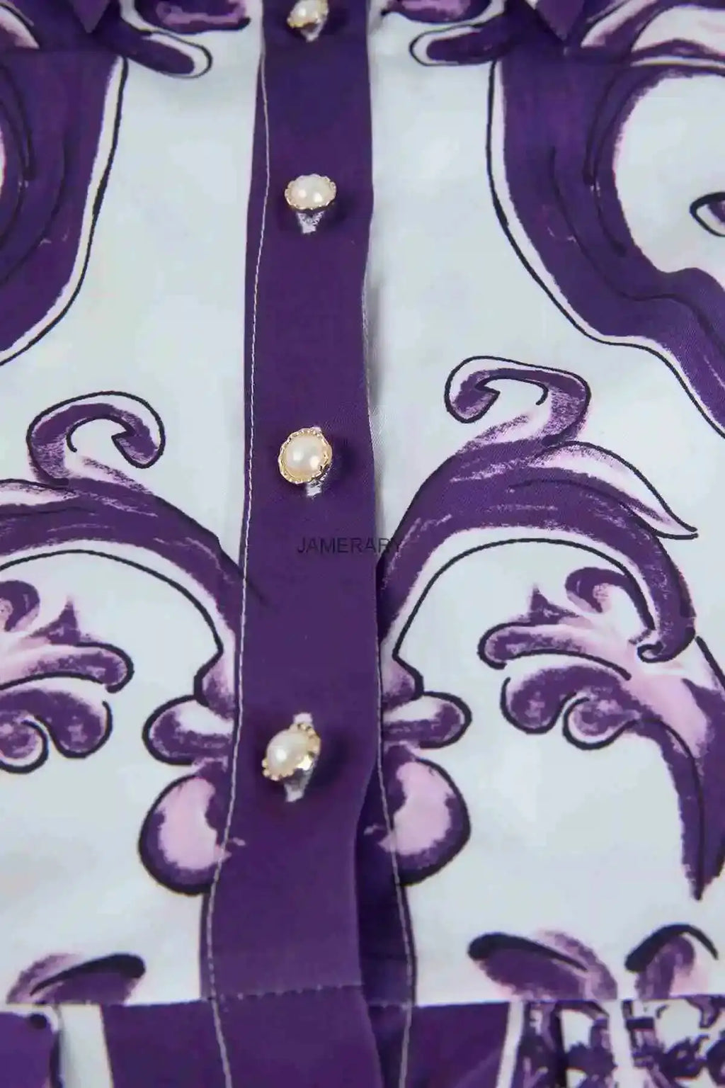 Fashion Summer Floral Long Dress Women Purple Porcelain Print Midi Dresses Shirt Single Breasted Office Lady Work Holiday Runway