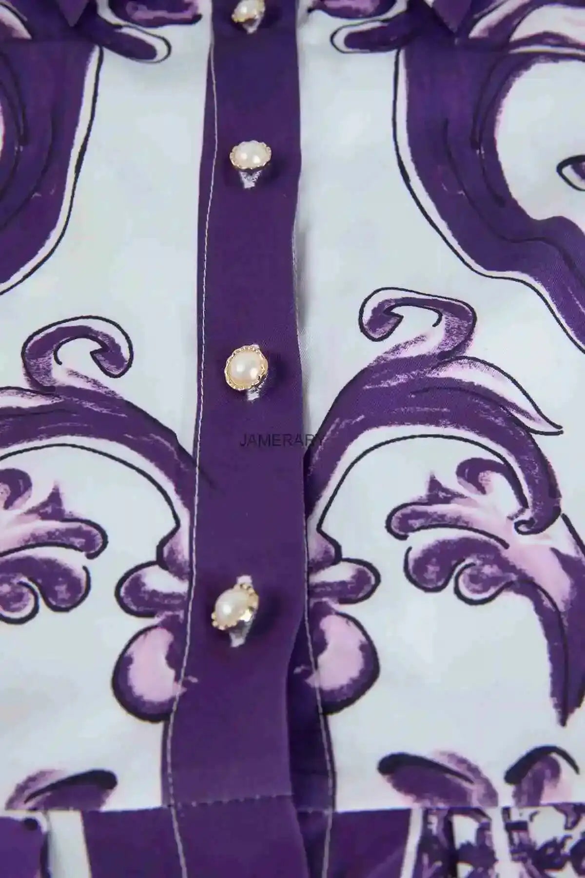 Fashion Summer Floral Long Dress Women Purple Porcelain Print Midi Dresses Shirt Single Breasted Office Lady Work Holiday Runway
