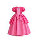 Rose Peach Costume Kids Girl Cosplay Fancy Carnival Birthday Party Role Play Princess Dress with Lace Children Halloween Outfit
