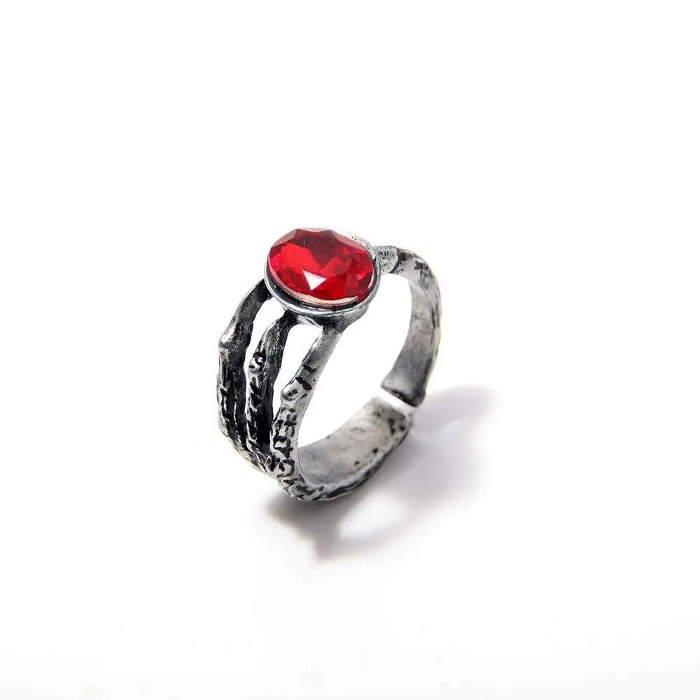 Game Dark Souls Series Men Rings Havel's Demon's Scar Chloranthy Badge Adjustable Ring Male Fans Cosplay Jewelry Accessories