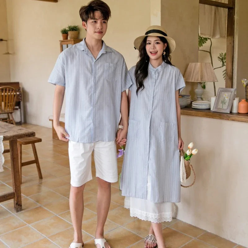 Holiday Look Summer Family Matching Clothing for Couples Mother Father and Son Daughter Clothes Fashion Mom and Children Outfits