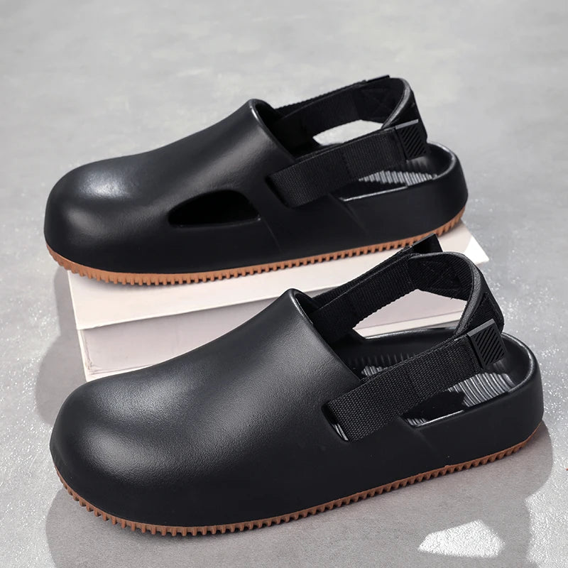 Summer Men Slippers Platform Outdoor Beach Sandals Clogs Quick Dry Non-Slip Indoor Slides Bathroom Shoe Couple Casual Loafers 45