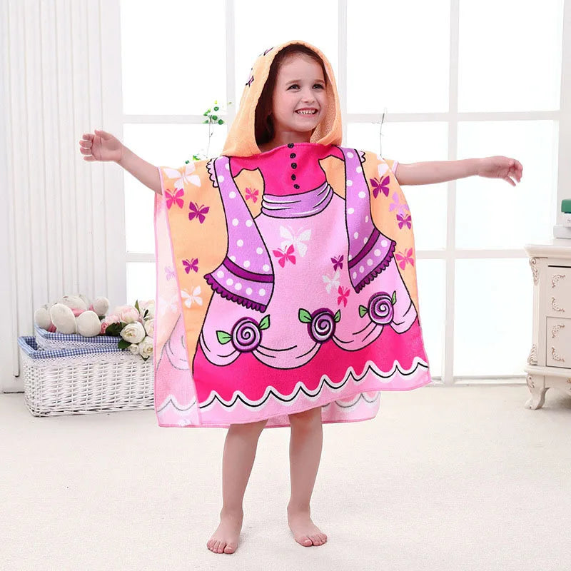 Unicorn Bathrobes for Children Baby Kids Cartoon Beach Towels Kids Bath Stuff Poncho Toddler Newborn Wrap Blanket Baby Bath Robe