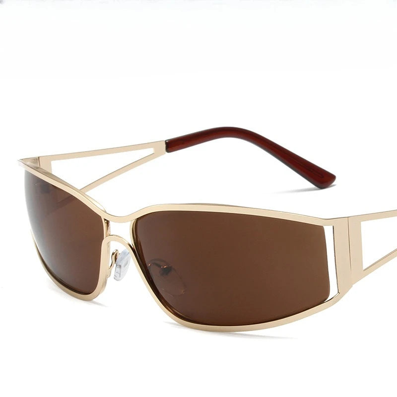 Y2k Sunglasses Women Men Cat Eye Designer Hot Girl Sun Glasses Steampunk Metal Frame Shades Uv400 Eyewear Eyeglasses 선글라스