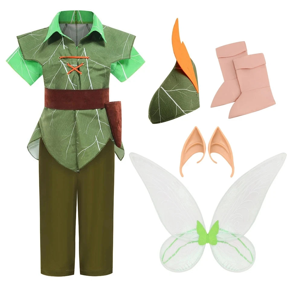 Boys Prince Cosplay Suits Prince Charming Kids Florian Role Playing Clothes Children Peter Pan Costume Naveen Dress Up Outfits