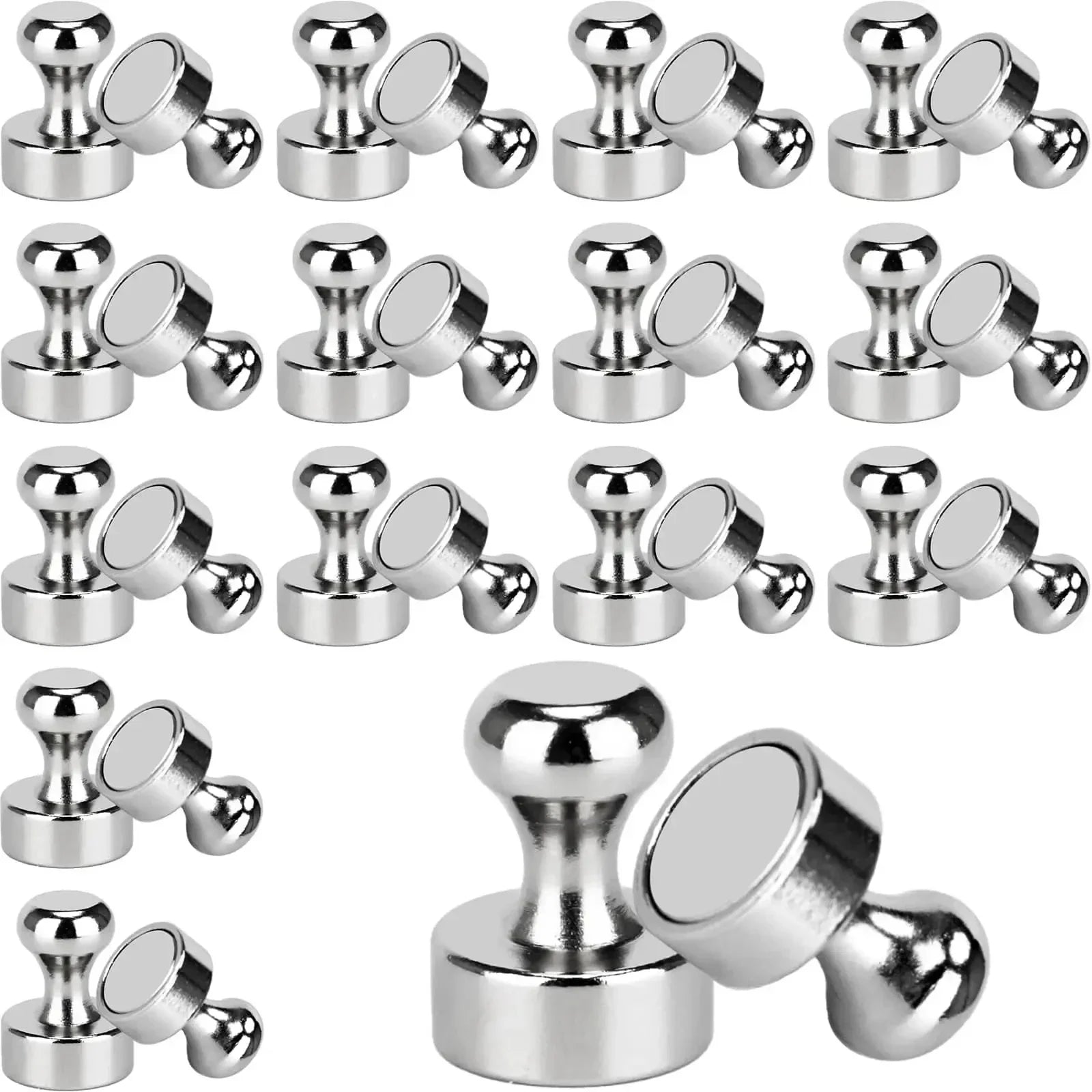 1-12Pcs Metal Strong Magnetic Pins Thumbtacks for Whiteboard Fridge Cone Magnets Pushpins Portable Home Office Storage Tools