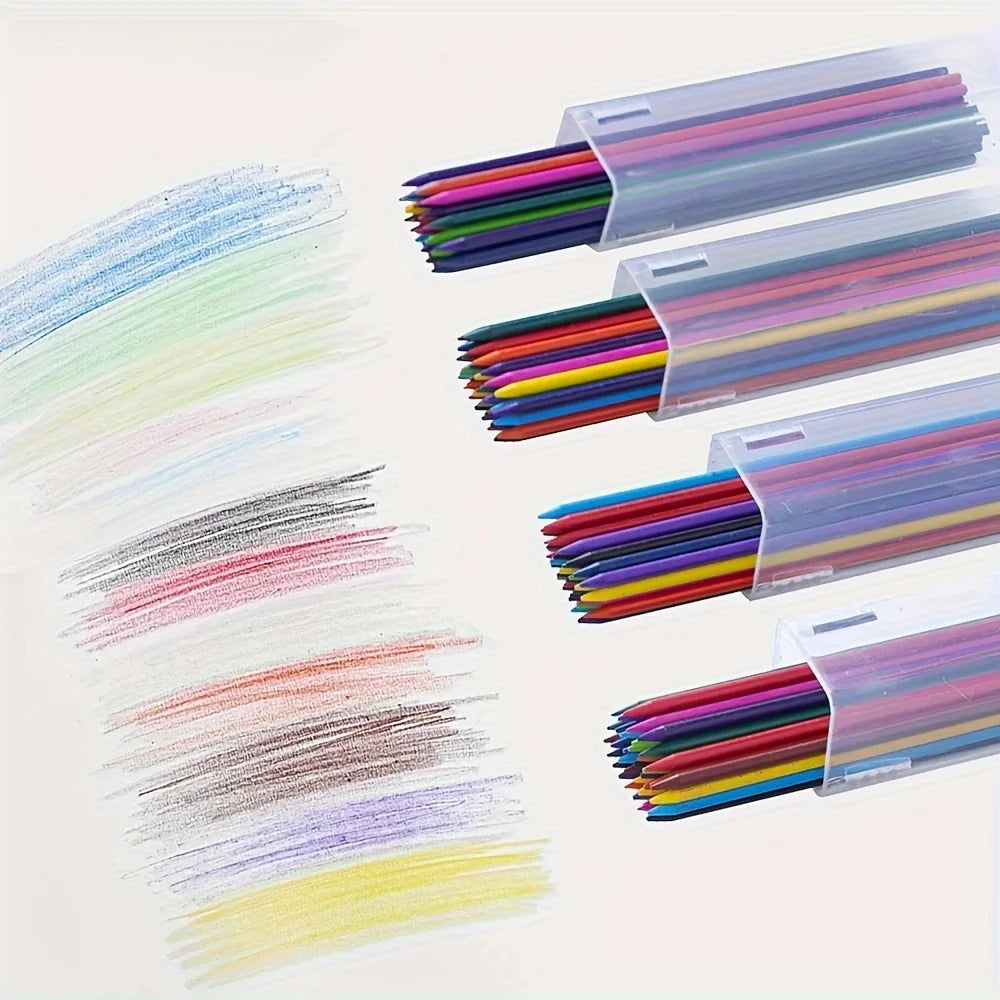 2.0MM Metal Mechanical Pencil Set with lead Art Drawing Design Automatic Drawing Special Pencil Student Office School Supplies