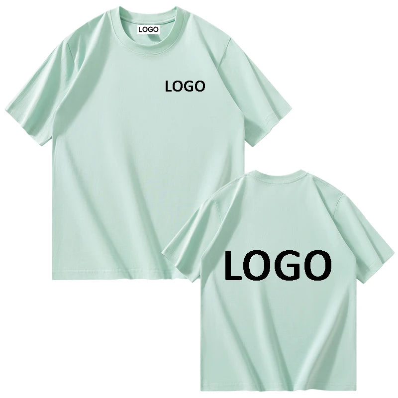 Customized Printed Men Women Cotton T-shirts Loose Casual Clothing Fashion Customized Size Tag Short Sleeve Tshirt Camiseta