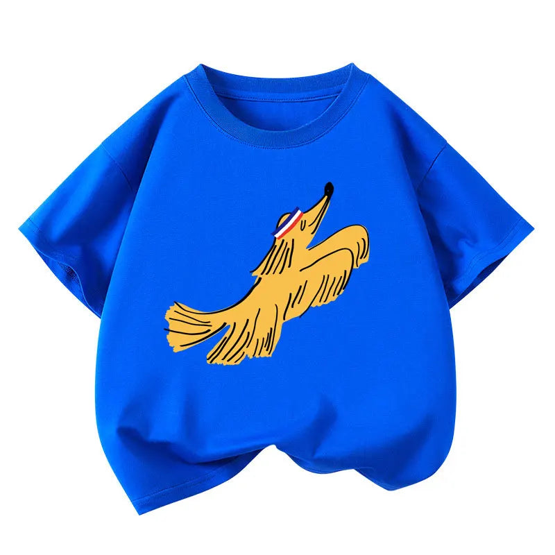 Girls Summer T Shirts 2025 Cotton Graphic Tees for Baby Short-sleeve Kids Tops Toddler Children Shirts Boys T-Shirt