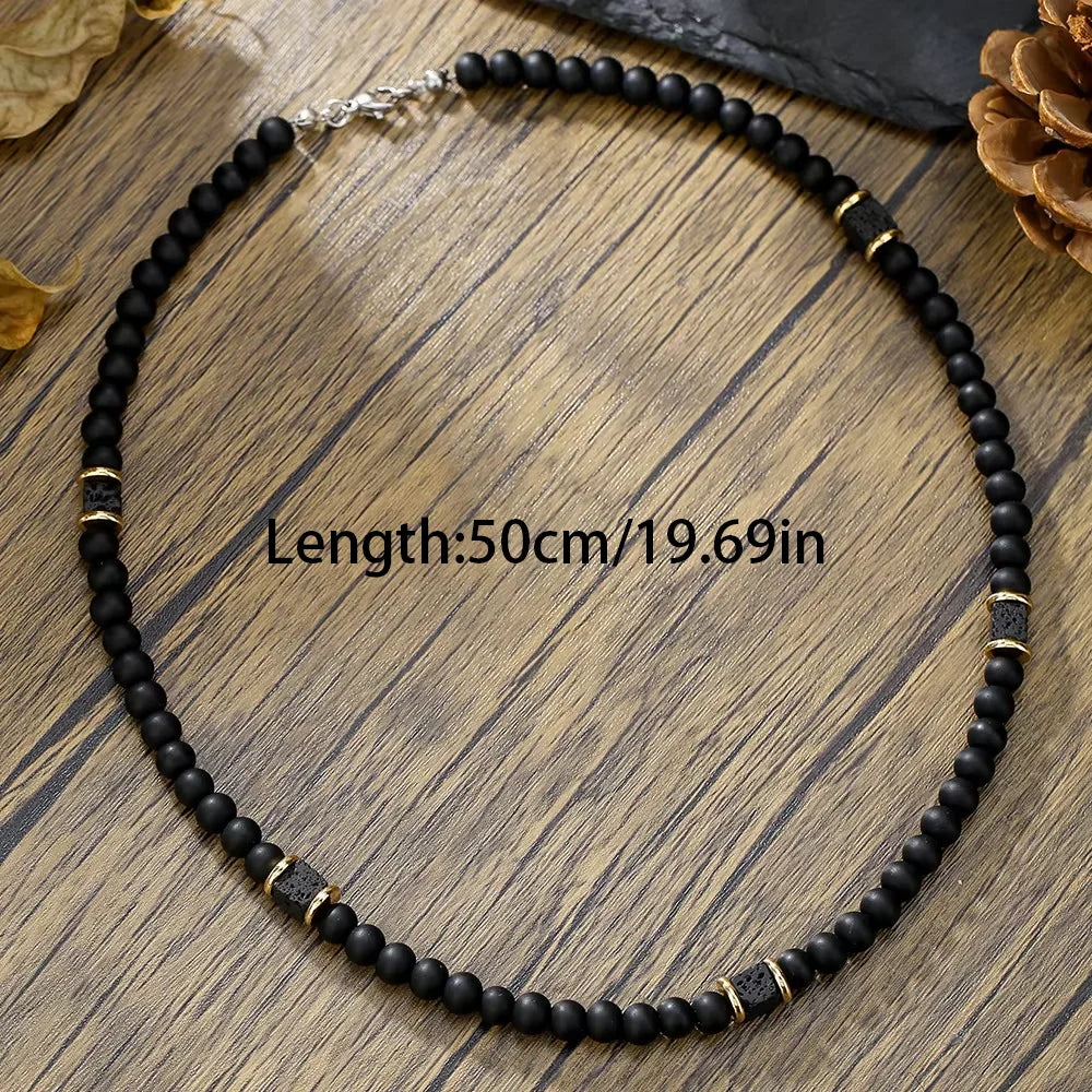 1PC Fashion Vintage Ethnic Wooden Beaded Necklace for Men Hippie Necklace Man Tribal Jewelry