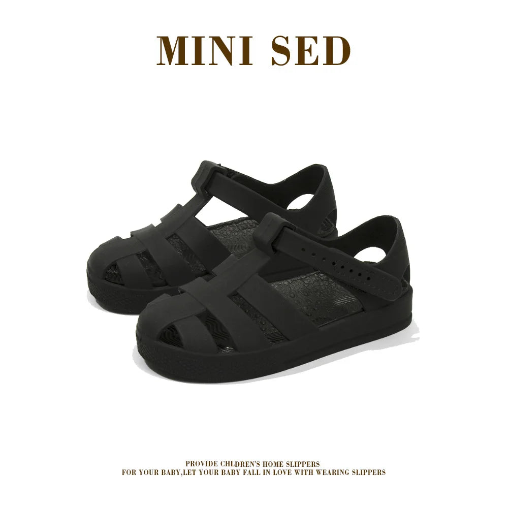 Girls' and boys' sandals, children's Roman shoes, jelly children's shoes, perforated shoes, beach sandals, jelly shoes