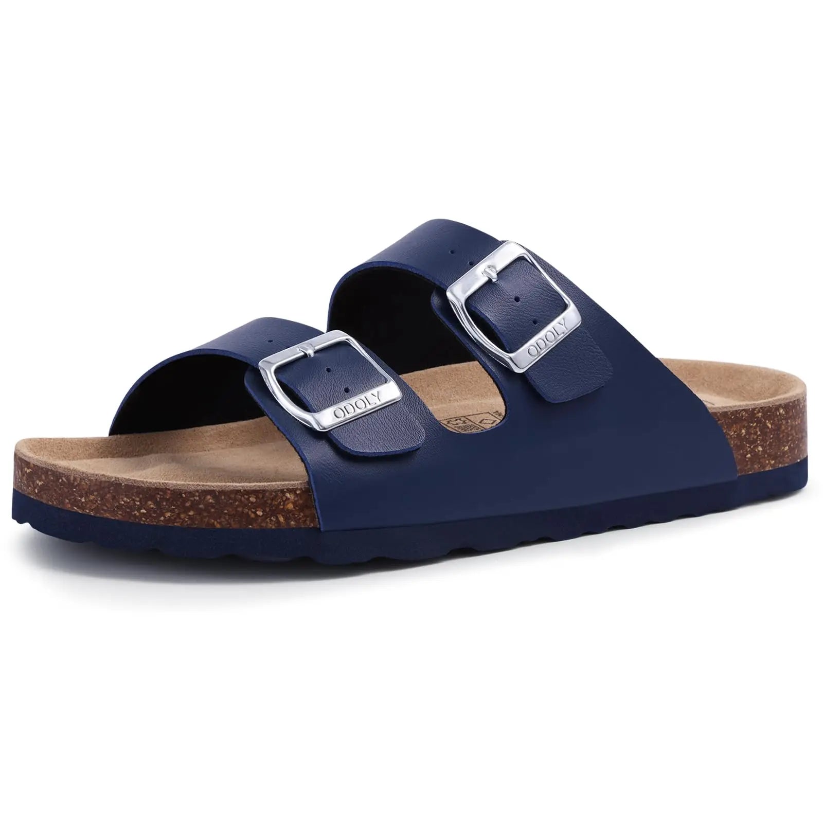 Comwarm Buckle Clogs For Women Men New Genuine Suede Clogs with Arch Support Soft Cork Footbed Mules Fashion Thick Beach Sandals