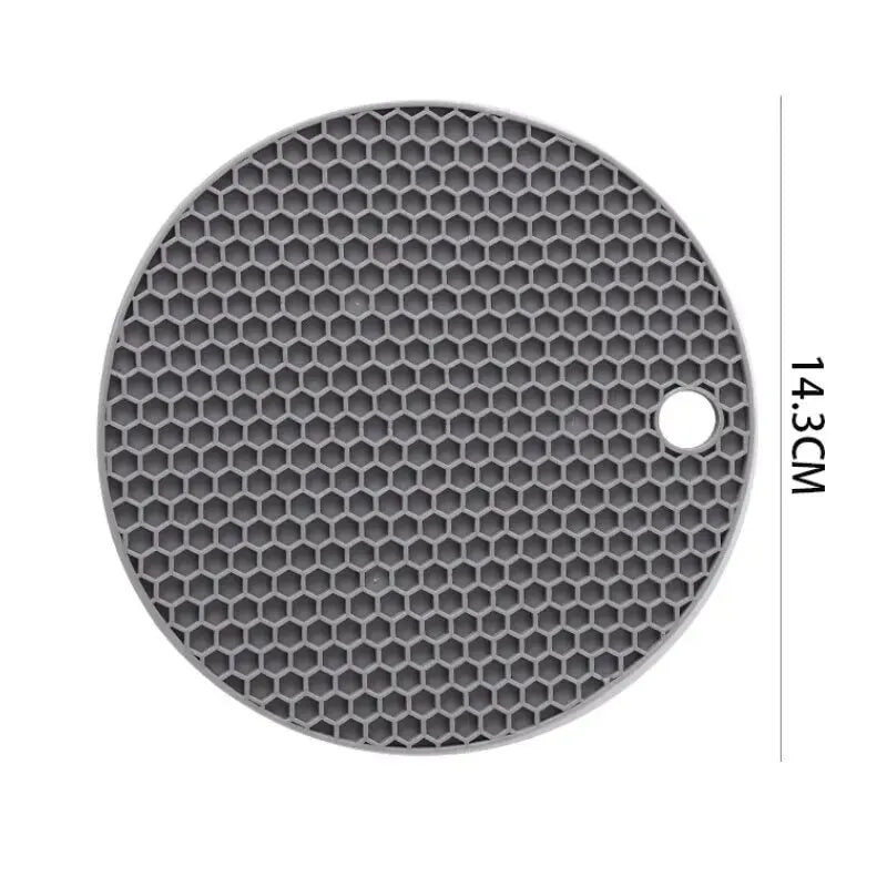 Round Resistant Rubber Mat Drink Cup Coasters Insulation Non Slip Pot Holder Thicken Table Placemat Kitchen Accessories