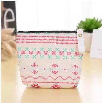 Fashion Kawaii Coin Purse Canvas Mini Floral Clutch Purse Women Girls Kids Cheap Coin Pouch Change Purses Clutch Bags Wholesale