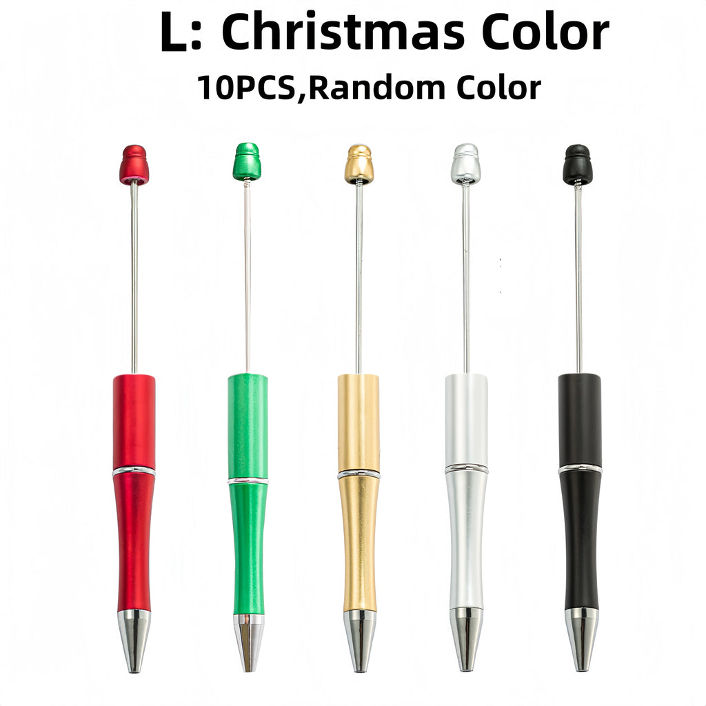 10PCS/20PCS Designated Theme Color DIY Bead Ballpoint Pen Set, Suitable For DIY Office &School Supplies