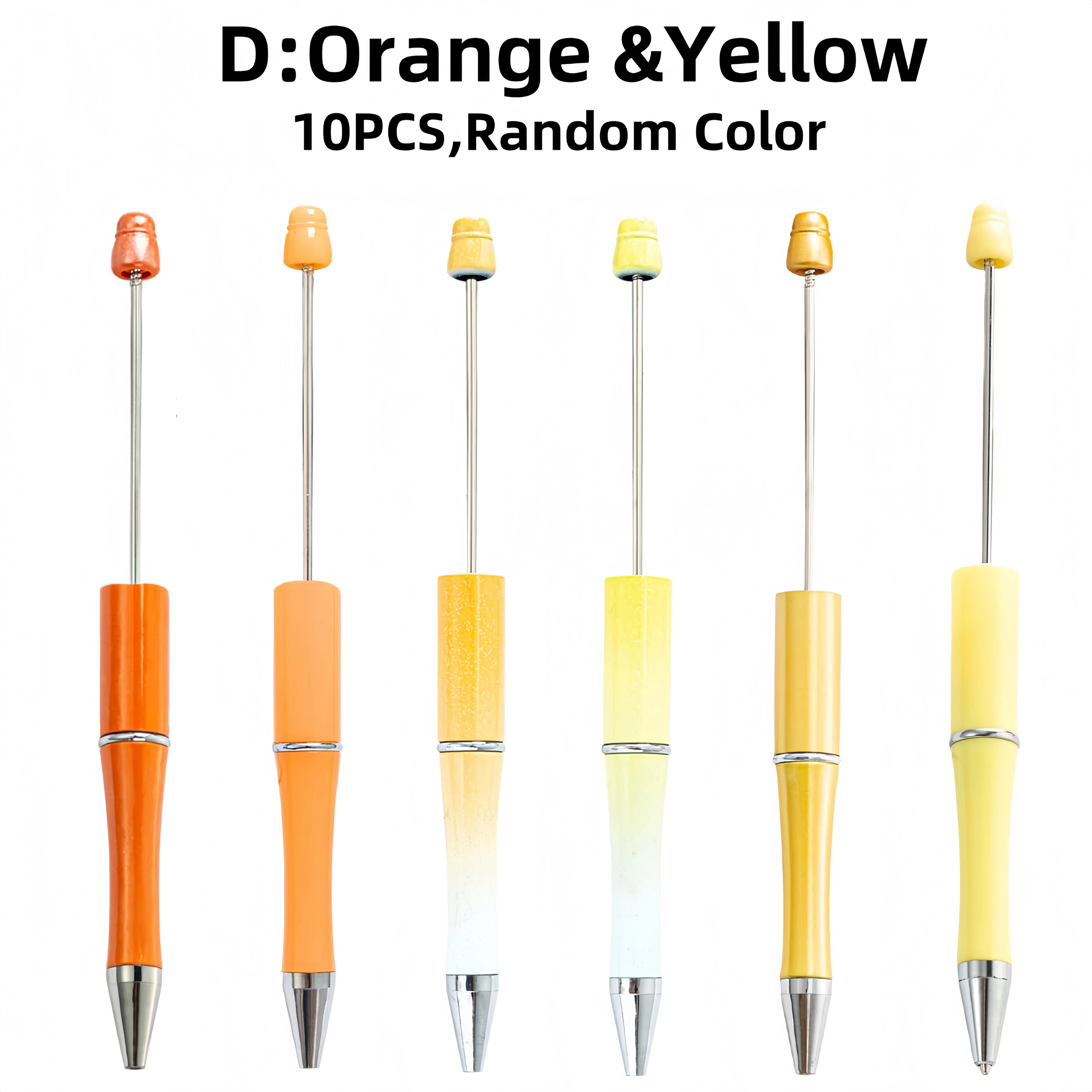 10PCS/20PCS Designated Theme Color DIY Bead Ballpoint Pen Set, Suitable For DIY Office &School Supplies