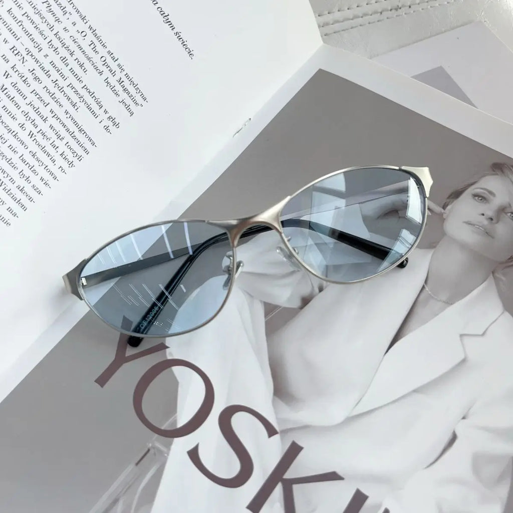 Y2k Sunglasses Women Men Cat Eye Designer Hot Girl Sun Glasses Steampunk Metal Frame Shades Uv400 Eyewear Eyeglasses 선글라스