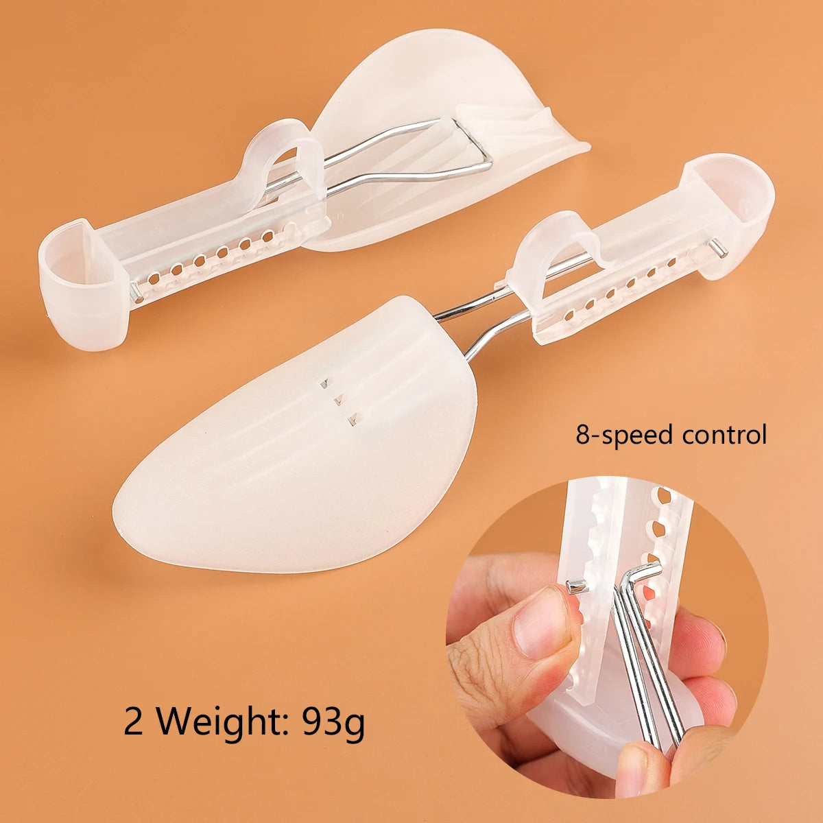 1pair Black Plastic Adjustable Length Stretcher Boots Holder Shoe Support For Women & Men