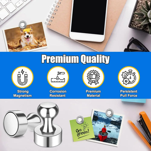 1-12Pcs Metal Strong Magnetic Pins Thumbtacks for Whiteboard Fridge Cone Magnets Pushpins Portable Home Office Storage Tools
