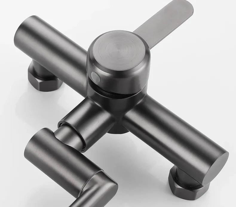4 Mode Stainless Steel Wall Mounted Kitchen Faucet Bathroom Kitchen Sink Washbasins Cold Hot Water Mixer Tap 360 Degree