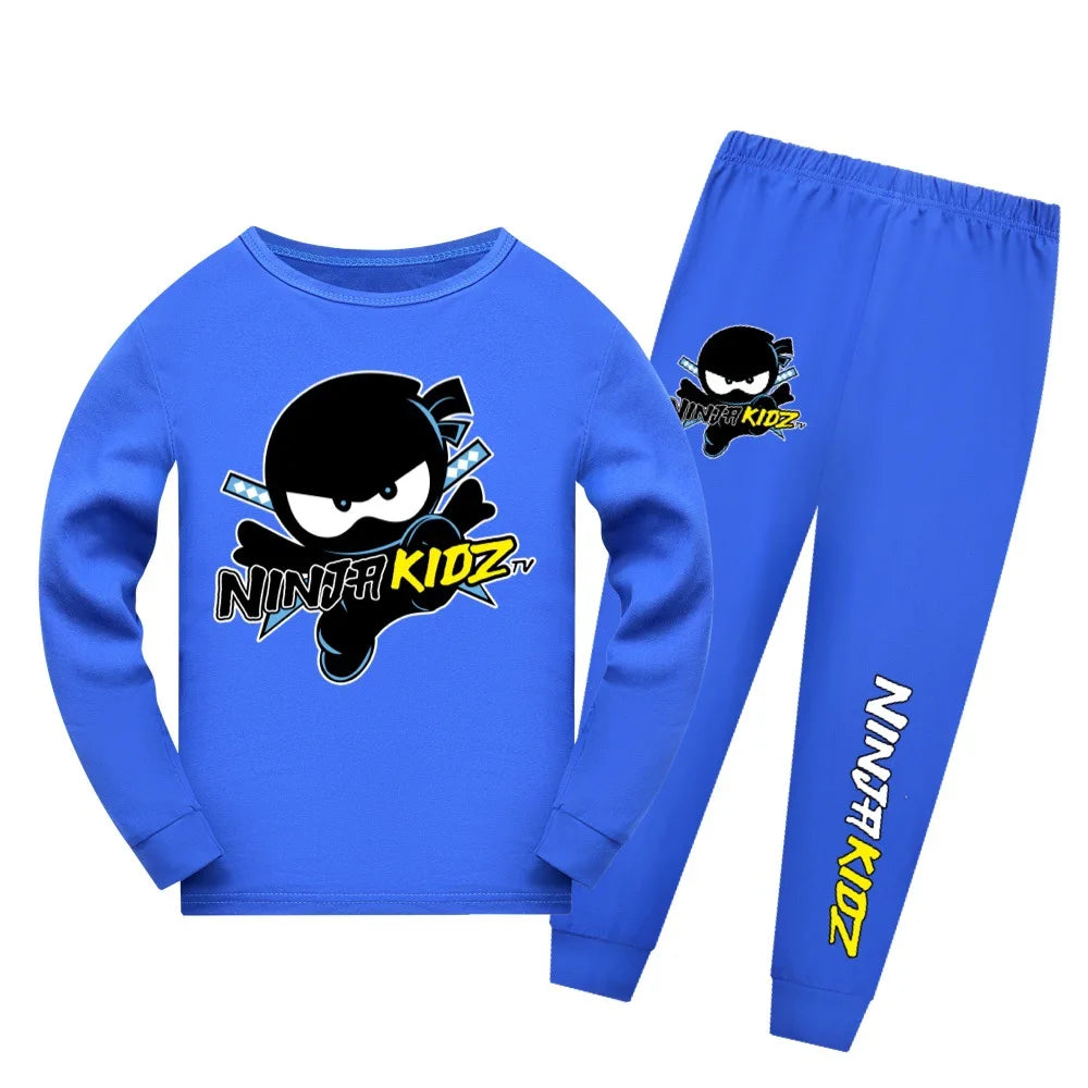 Cute Game NINJA KIDZ Children Pajamas Boys Pijama Cotton Clothes Set Sleepwear Kids Nightwear for Girls Toddler Outfits