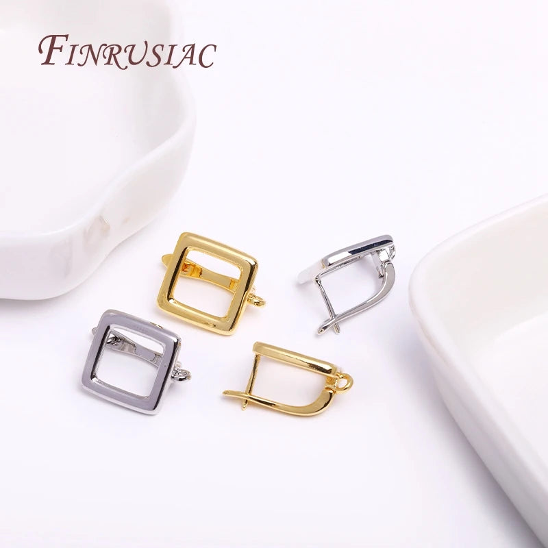 DIY Earring Accessories 18K Gold Plated Earwires Fastener Earring Hooks Clasps For Women Tassel / Pearl Drop Earrings Findings