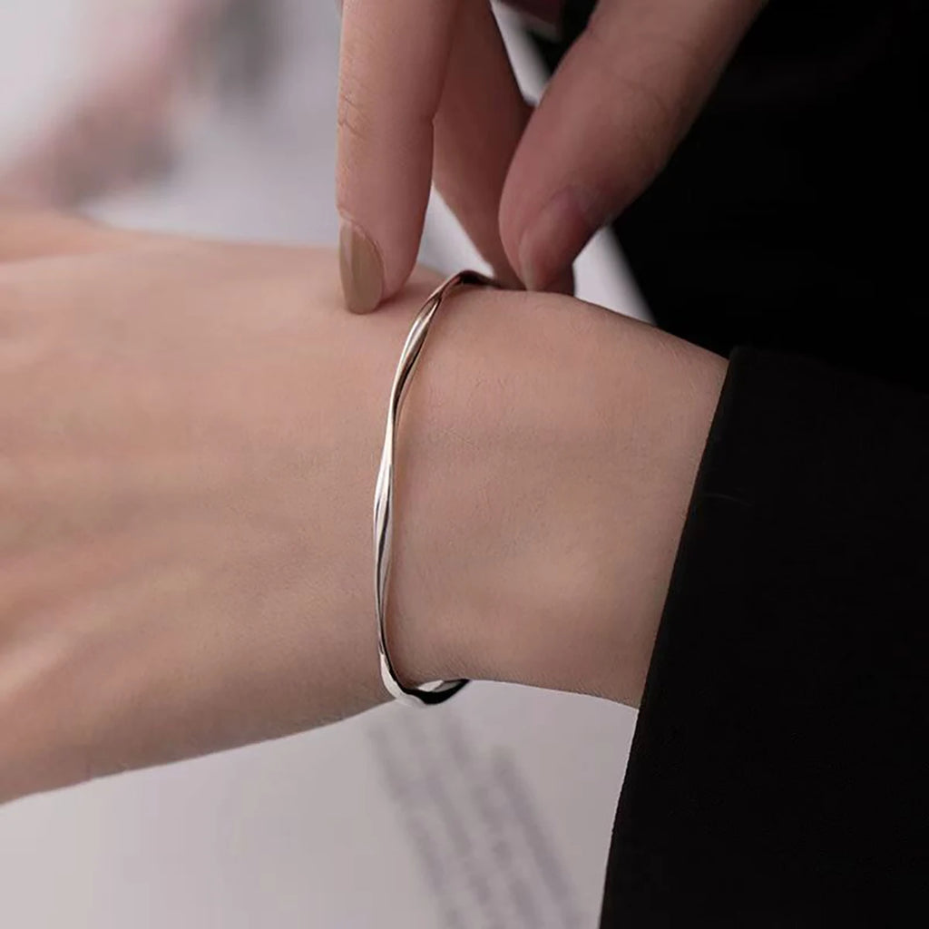 Hiphop Thick Sparling Bracelet for Women Men Vintage Handmade Hasp Bracelet Jewelry Gift for Women