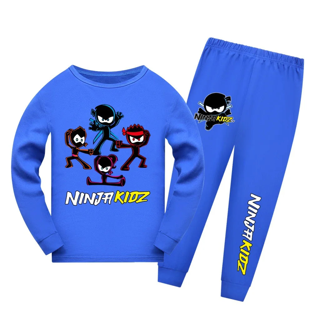 Cute Game NINJA KIDZ Children Pajamas Boys Pijama Cotton Clothes Set Sleepwear Kids Nightwear for Girls Toddler Outfits