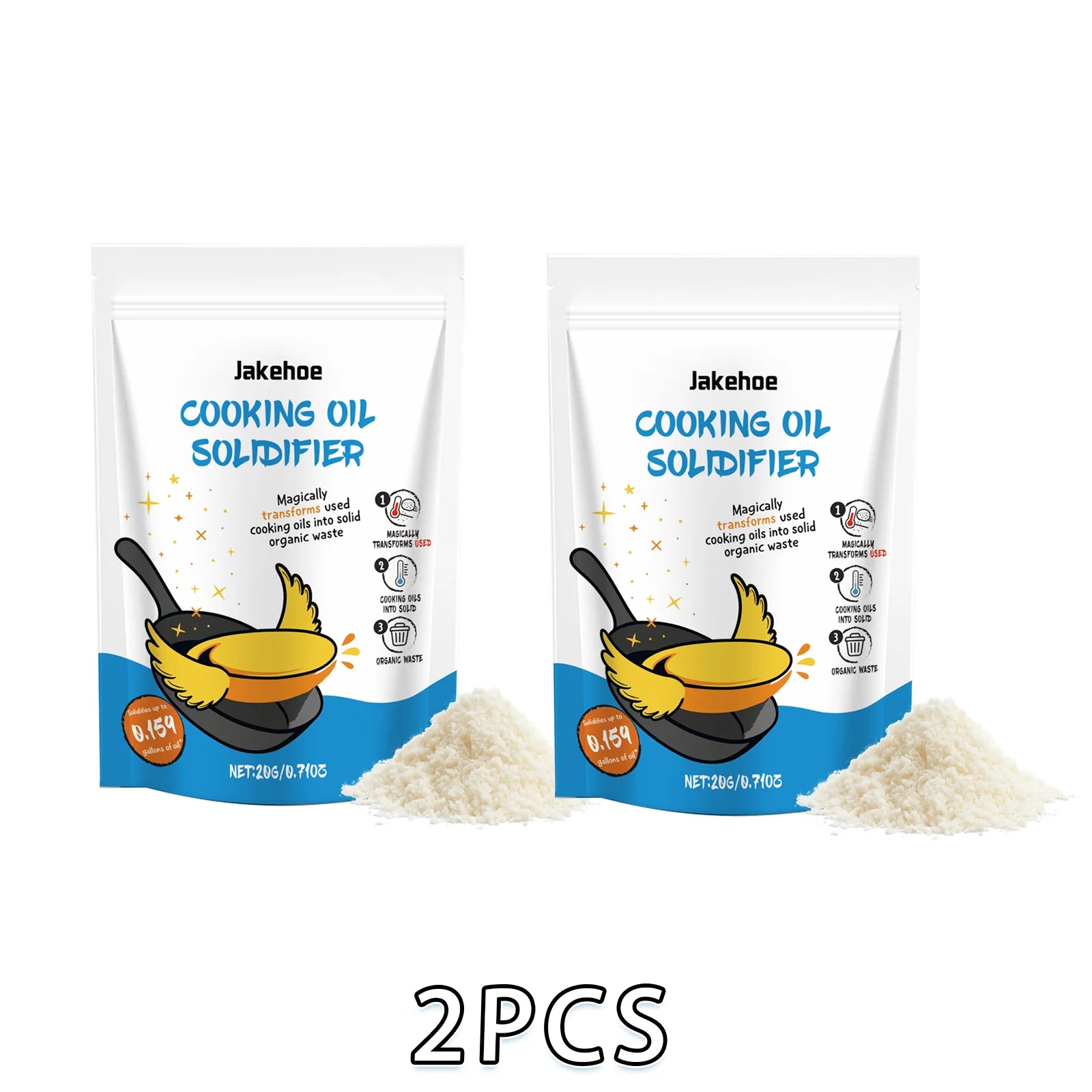 Cooking Oil Solidifier Powder Hot Grease Hardener For Used Fryer Oil Waste Vegetable Lard Eco Friendly Kitchen Cleaning Tool
