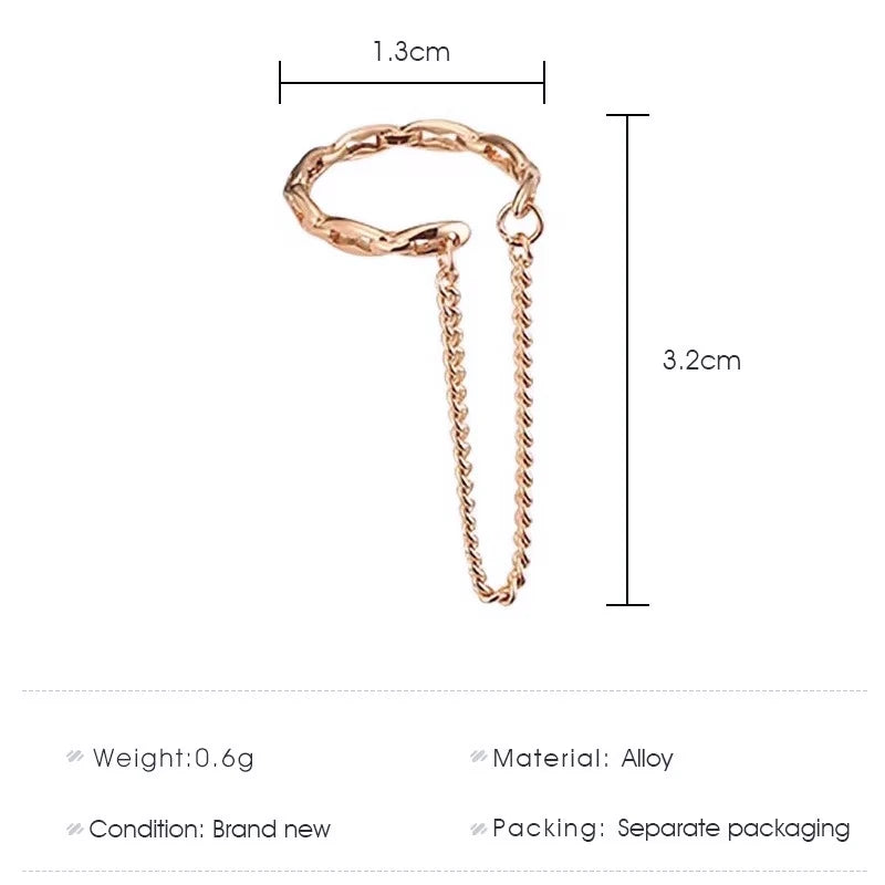1Pc Fashion Minilist Fake Piercing Earcuff Earrings Chain Tassel Line for Woman No Piercing Ear Cuff Women Ear Jewelry