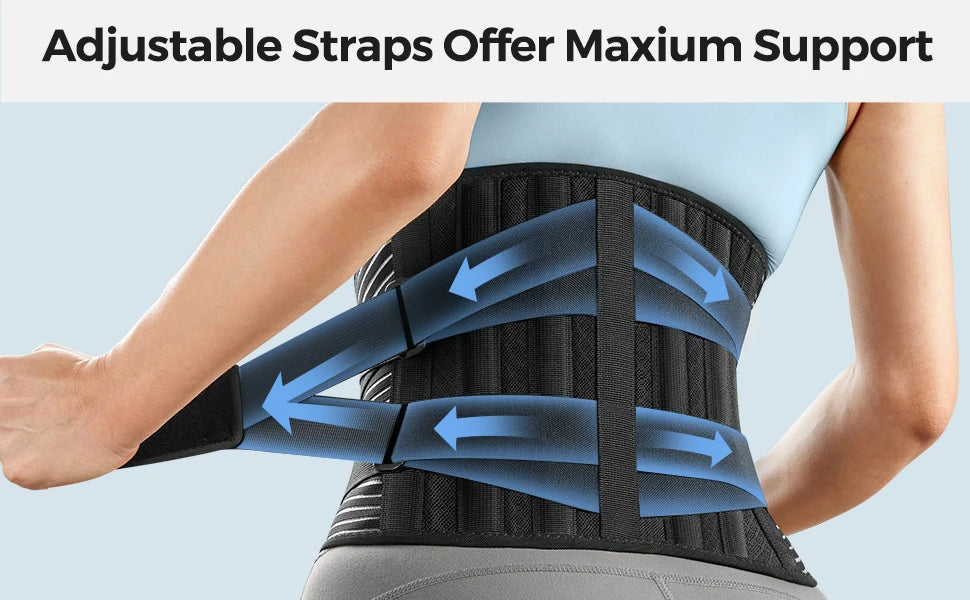 1PCS Back Brace for Lower Back Pain for Women Men with Lumbar Pad - Back Support Belt with 7 Stays for Heavy Lifting,Sciatica