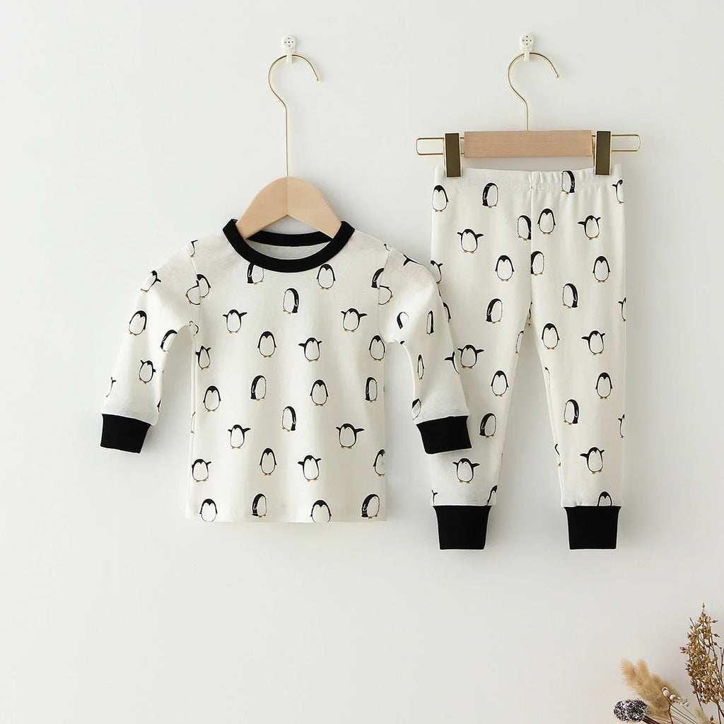 Children Pajamas Set Baby Suit Kids Clothes Toddler Boys Girls Clothing Soft Cotton Kids Tops Shirts Pants Home Kids Pajama