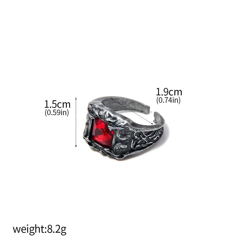 Game Dark Souls Series Men Rings Havel's Demon's Scar Chloranthy Badge Adjustable Ring Male Fans Cosplay Jewelry Accessories