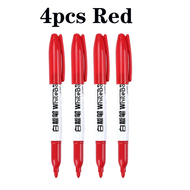 Whiteboard Marker Pen Easy To Wipe Quick Drying Water-based Marker Repetitive Erasable Black Red Blue for teacher school office