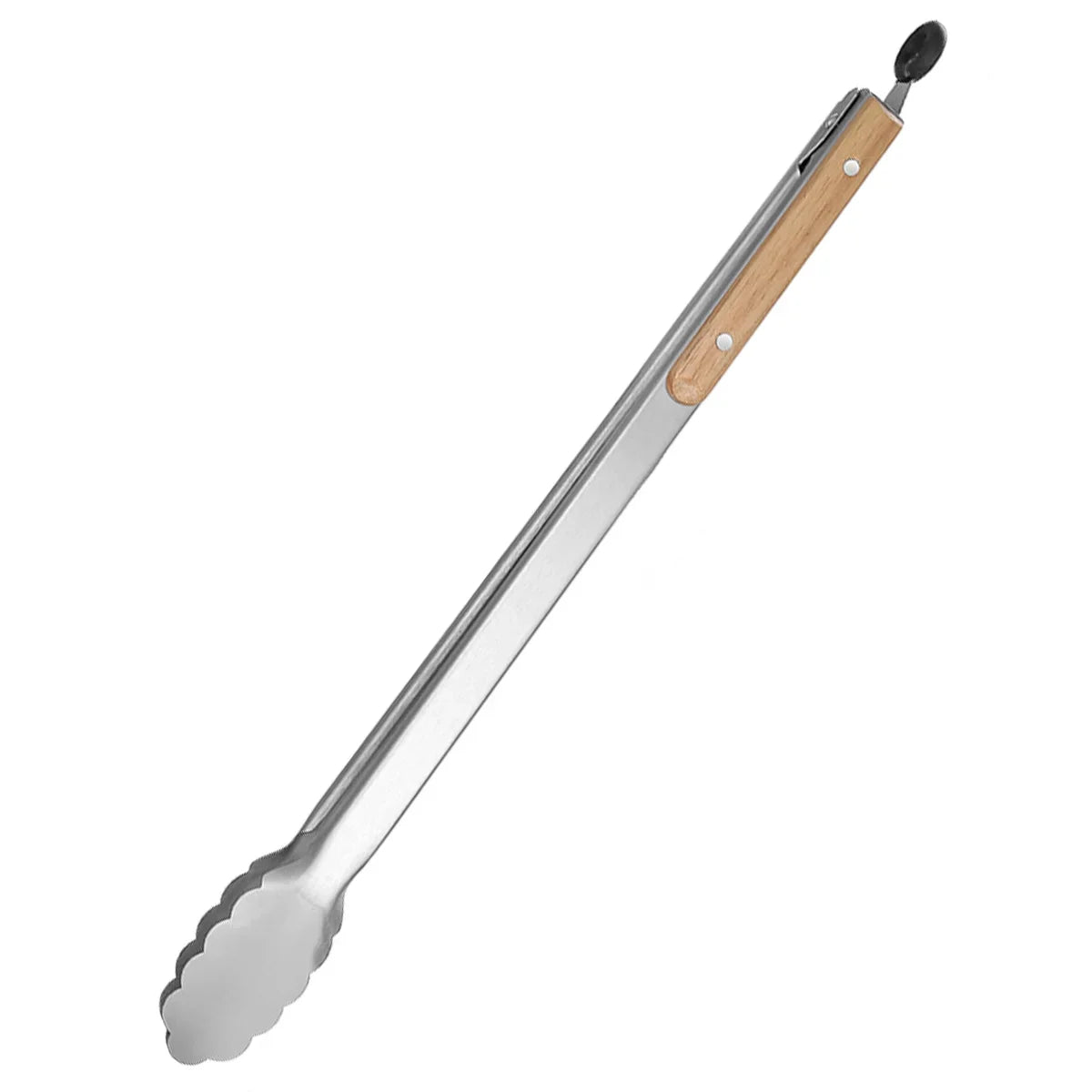 Leeseph Stainless Steel Food Tongs, Heavy Duty Kitchen Tongs with Wooden Handle for Cooking, Grilling and BBQ, 7-16 Inch Length