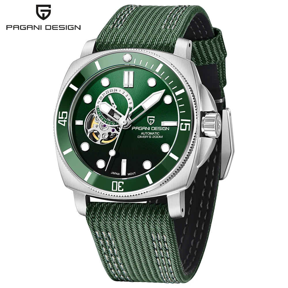 PAGANI DESIGN Men's Watches 2026 New Mechanical Automatic Watch For Men 200M Diving Top Brand Luxury Wristwatch Stainless Steel