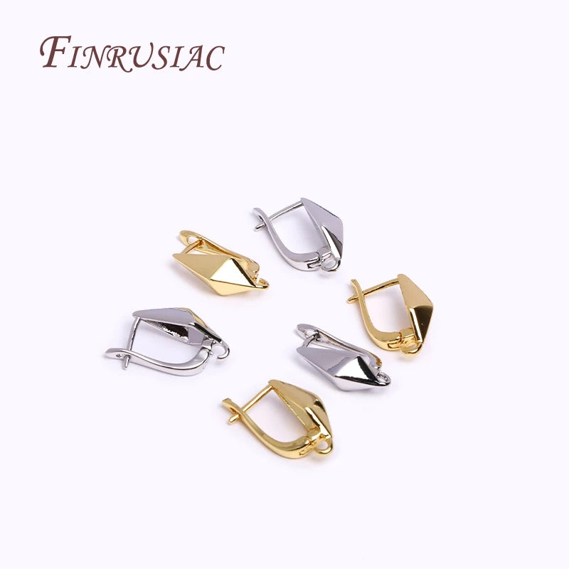 DIY Earring Accessories 18K Gold Plated Earwires Fastener Earring Hooks Clasps For Women Tassel / Pearl Drop Earrings Findings