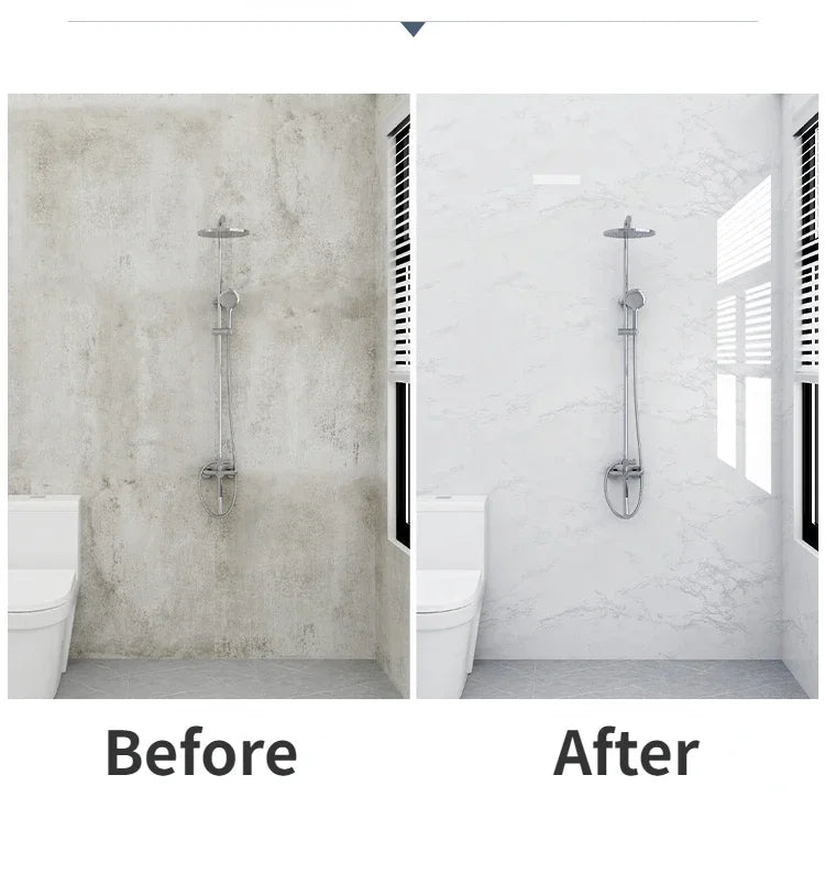 Wallpaper Roll with 10 Meters Waterproof Mould Proof Stickers Bathrooms Kitchen Renovation Marble Self-adhesive Home Decor