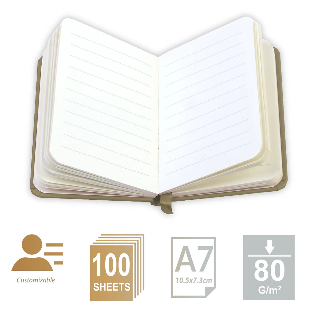 MOTARRO 1Pcs A7 Notebook Gold Silver Notepad Mini Memo Ins Hand Ledger for Student School Office Supplies Notepad