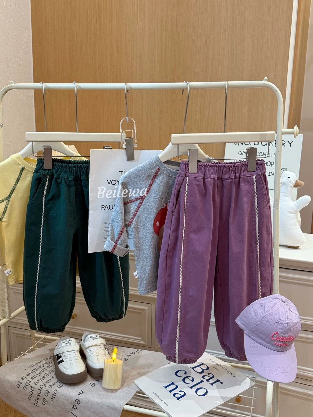 Girls Warm Pant 2026 Spring Autumn and Winter New Korean Children Girls Elegant Lace Loose Casual Tight Pants