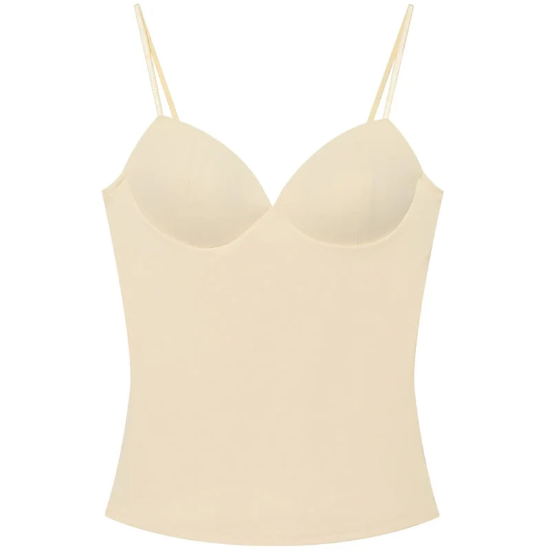 HXAO Sexy Women Corset Slip Top Summer Burgundy Tanks & Camis Elegant Sleeveless Backless Cup Top Spandex Nylon Bustier Camisole