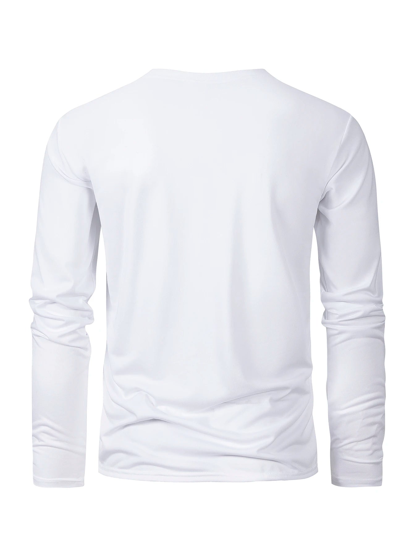 Spring Autumn Men‘s T-shirts Long Sleeve Casual Tops Solid Color High Quality Black T-Shirt Classic Men Clothing