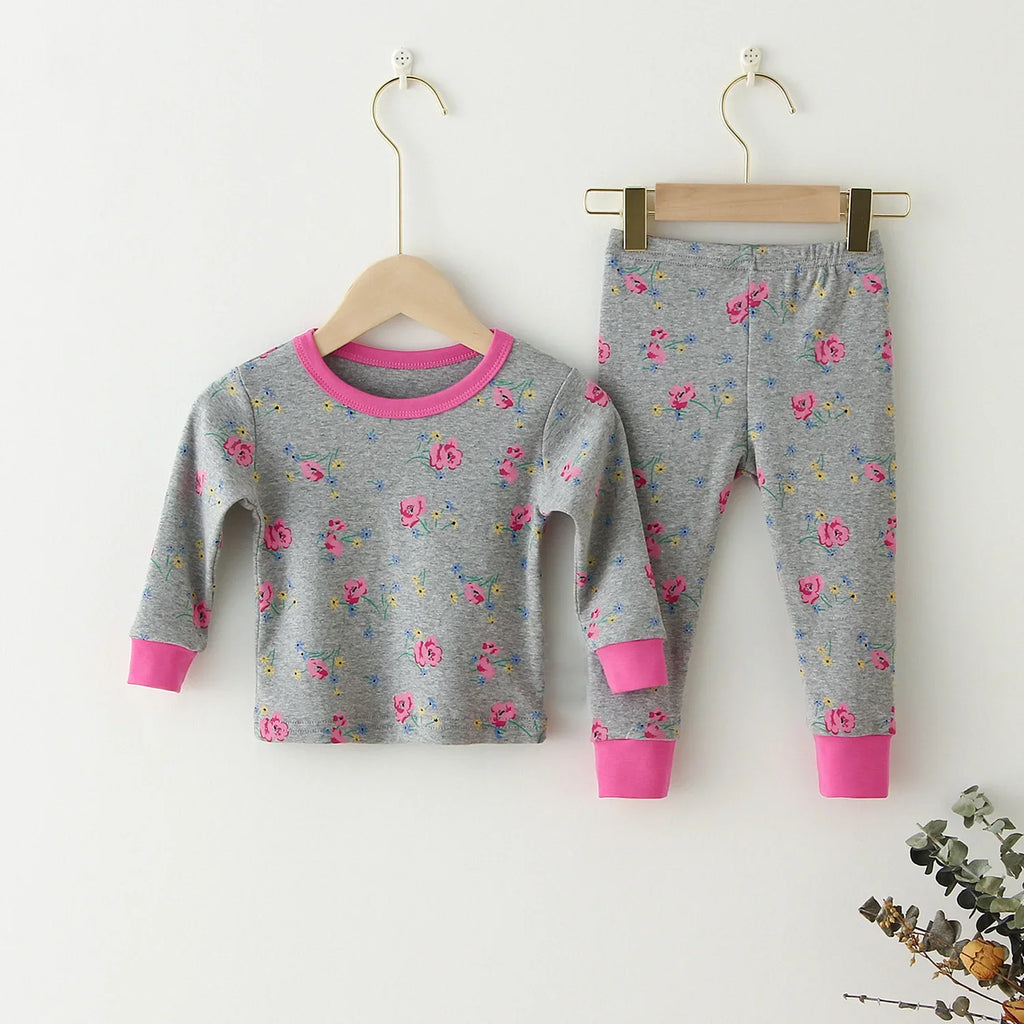 Children Pajamas Set Baby Suit Kids Clothes Toddler Boys Girls Clothing Soft Cotton Kids Tops Shirts Pants Home Kids Pajama