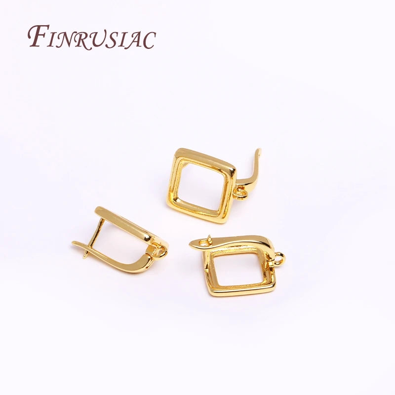 DIY Earring Accessories 18K Gold Plated Earwires Fastener Earring Hooks Clasps For Women Tassel / Pearl Drop Earrings Findings