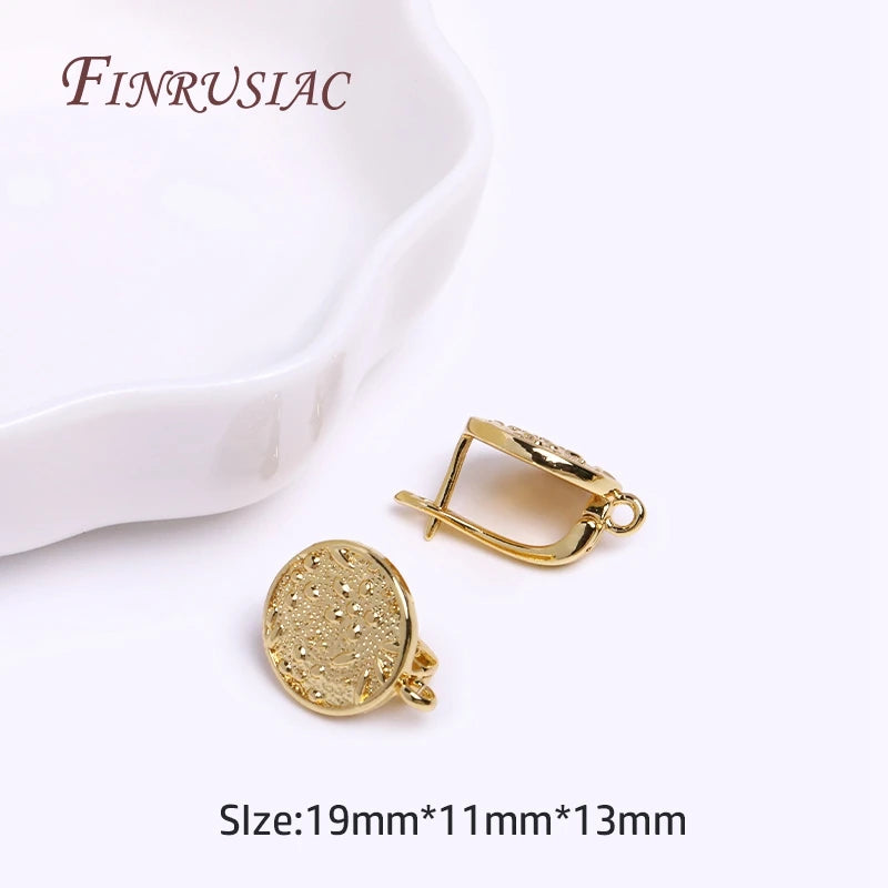 DIY Earring Accessories 18K Gold Plated Earwires Fastener Earring Hooks Clasps For Women Tassel / Pearl Drop Earrings Findings