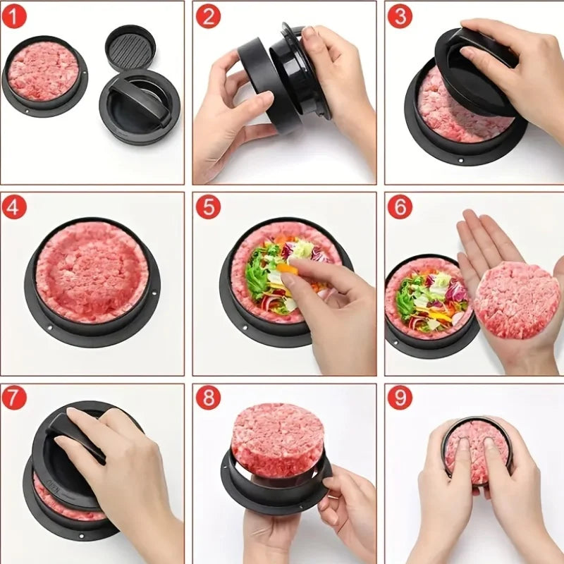 1 Set, Suitable for RV Kitchen, Non-stick Hamburger Machine, Meat Pie Machine Mold, Suitable for Meat Milk Cheese Vegetables